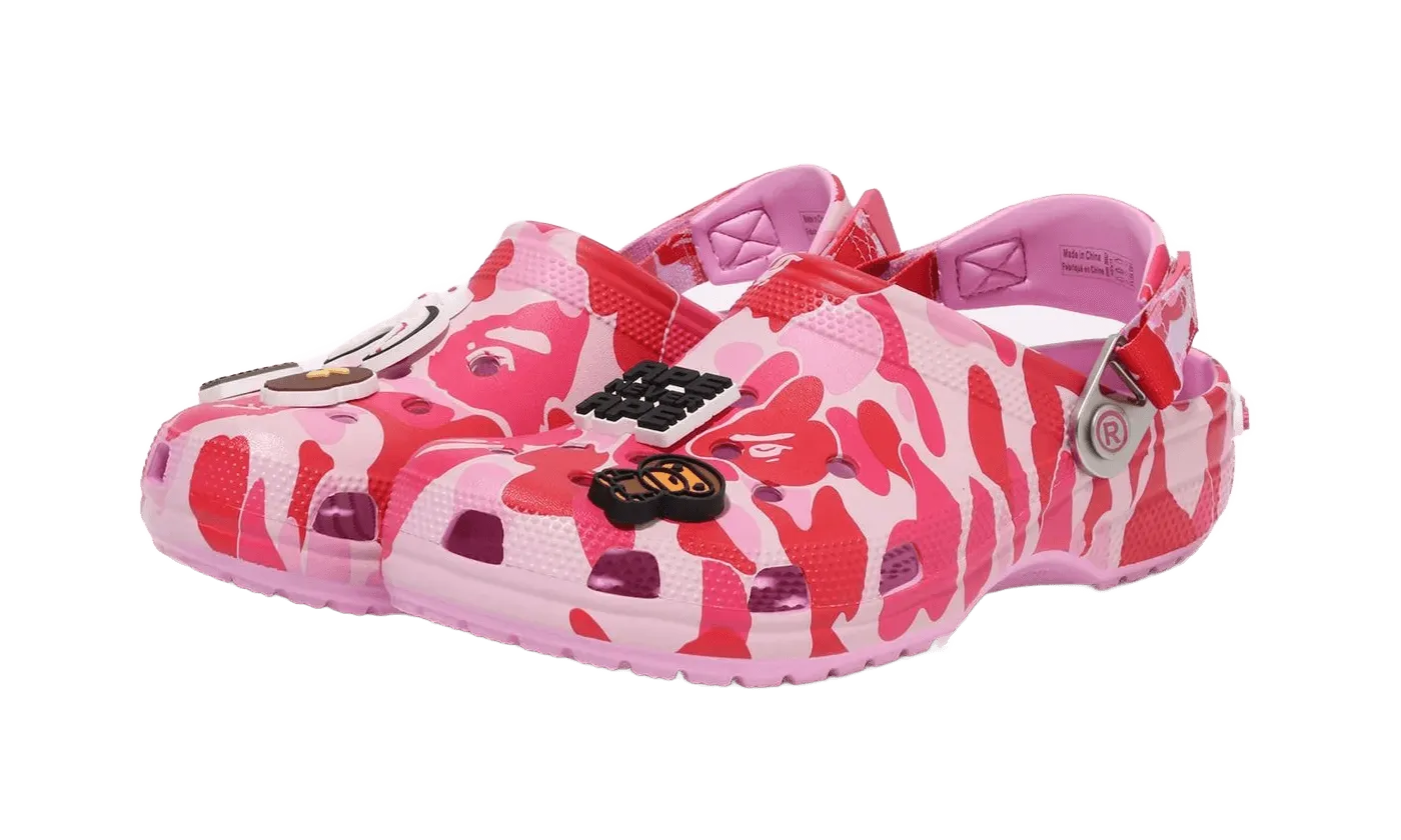 Crocs Classic Clog A Bathing Ape ABC Camo Pink