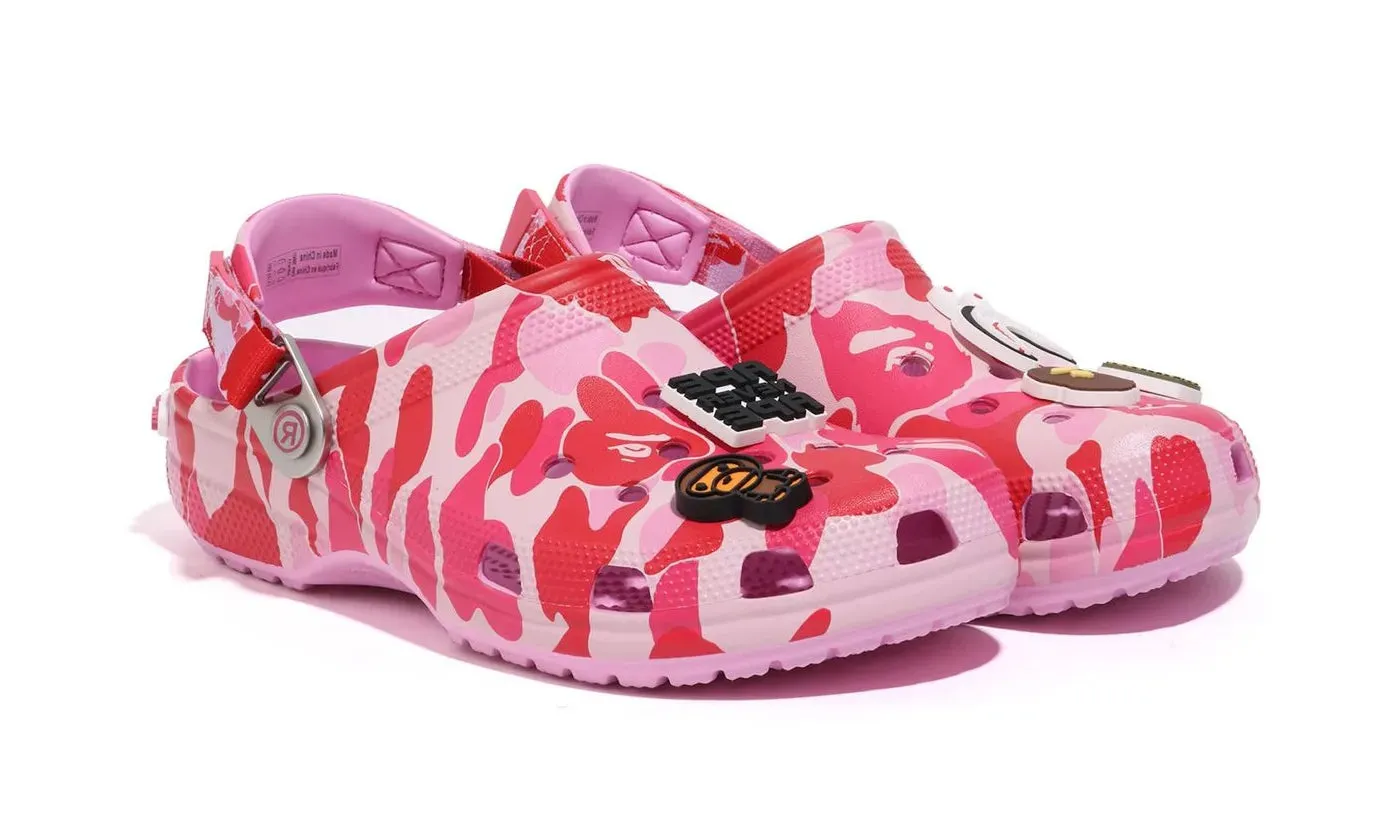Crocs Classic Clog A Bathing Ape ABC Camo Pink