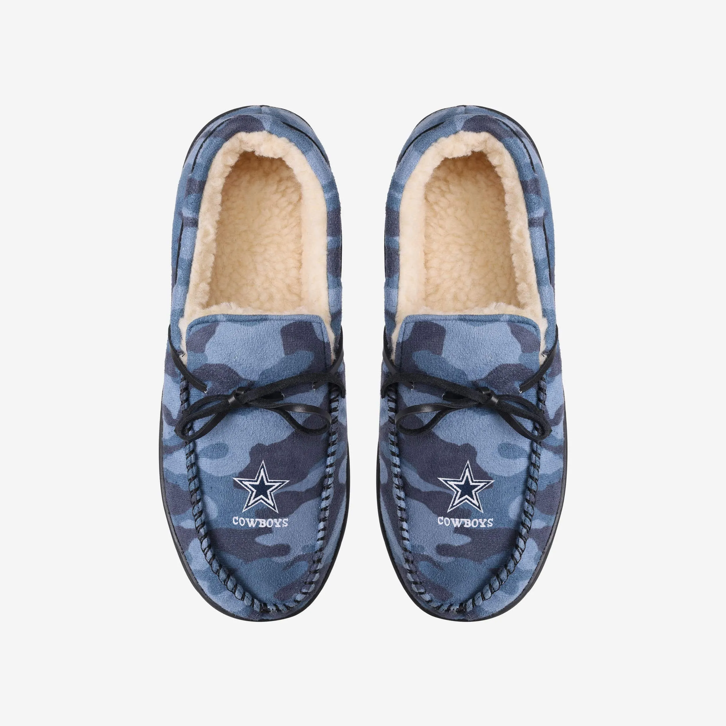 Dallas Cowboys Printed Camo Moccasin Slipper