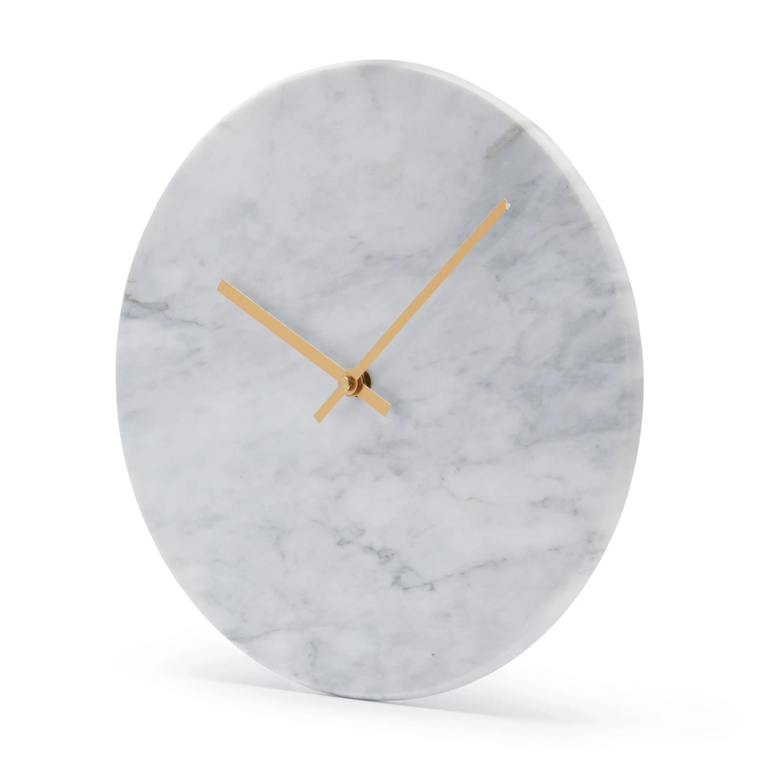 Dwell Marble Home Clock - Grey