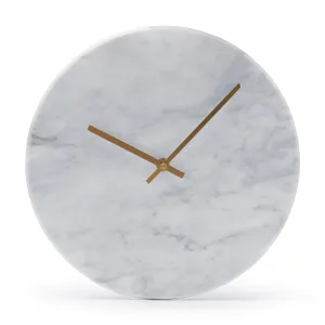 Dwell Marble Home Clock - Grey
