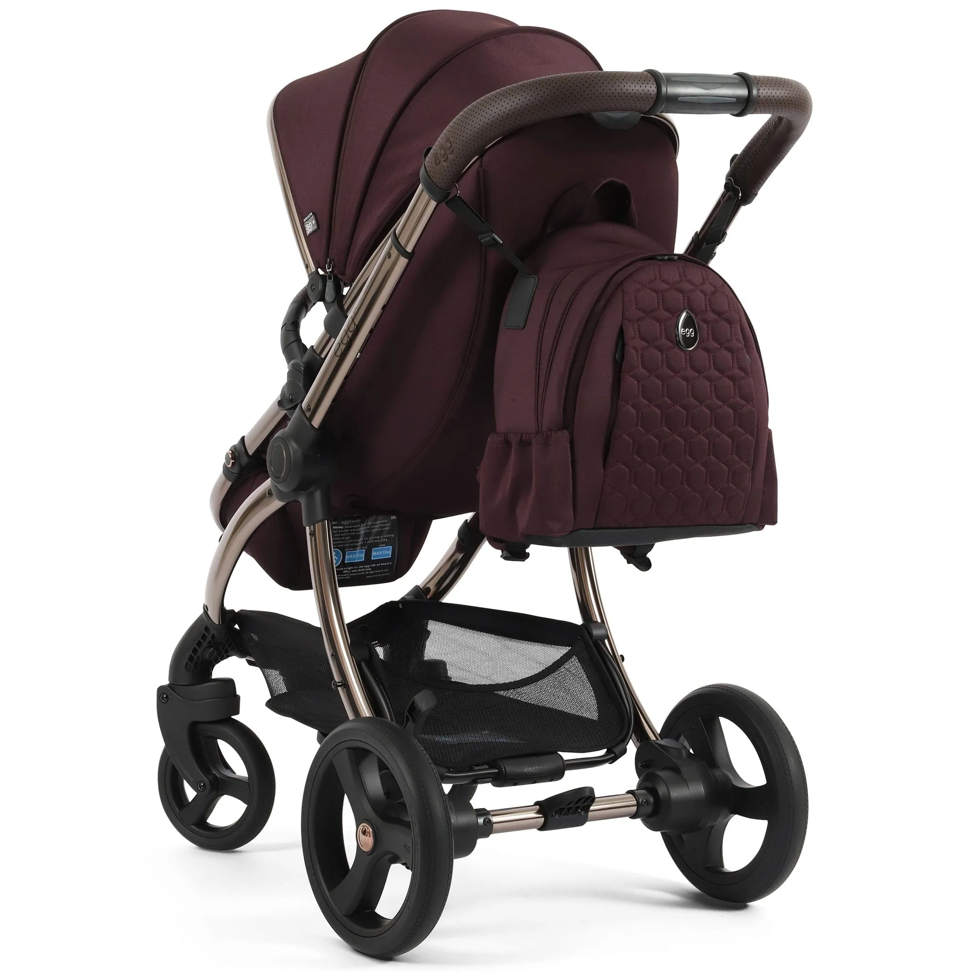 egg3 Luxury Maxi-Cosi Travel System Bundle - Mulberry