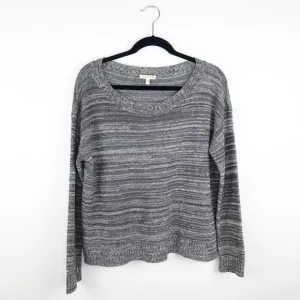 Eileen Fisher gray linen sweater Women’s Size M