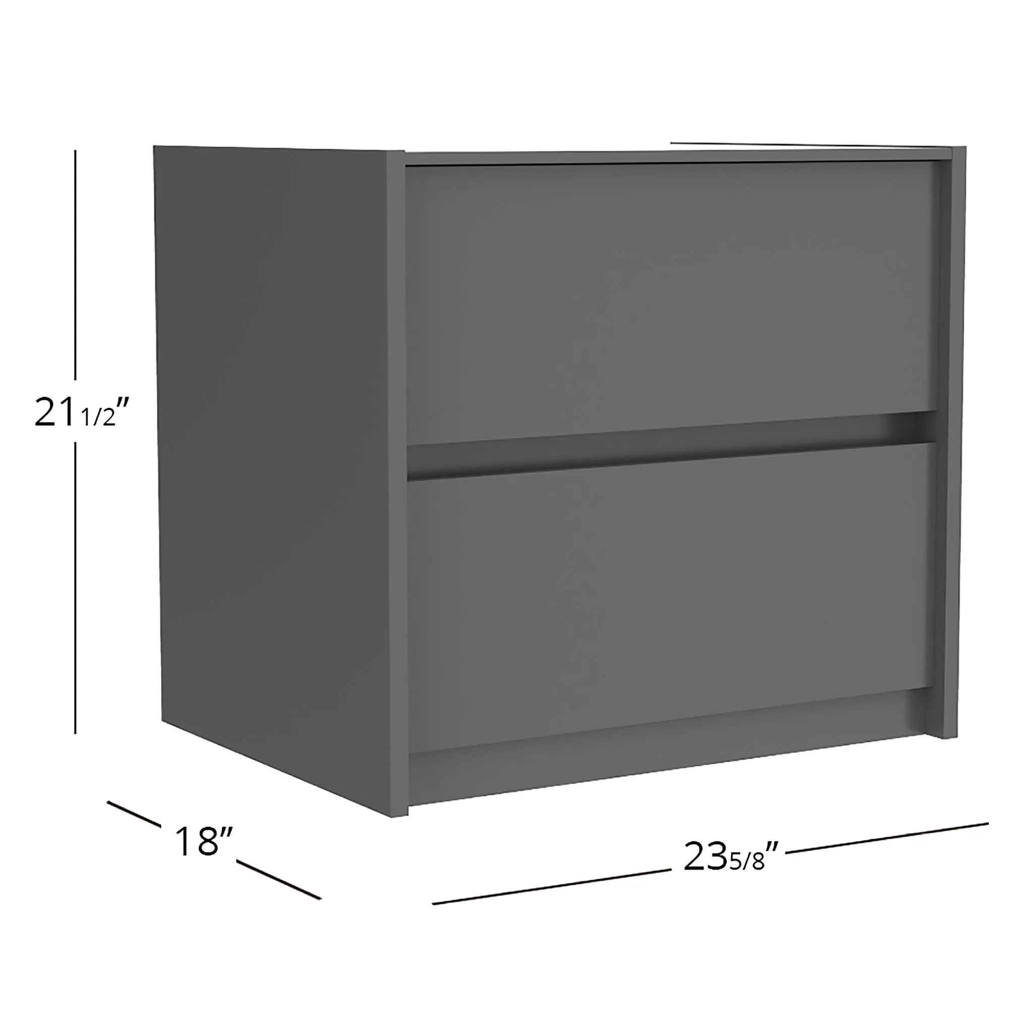 Farona night table for bedroom decoration, dark grey