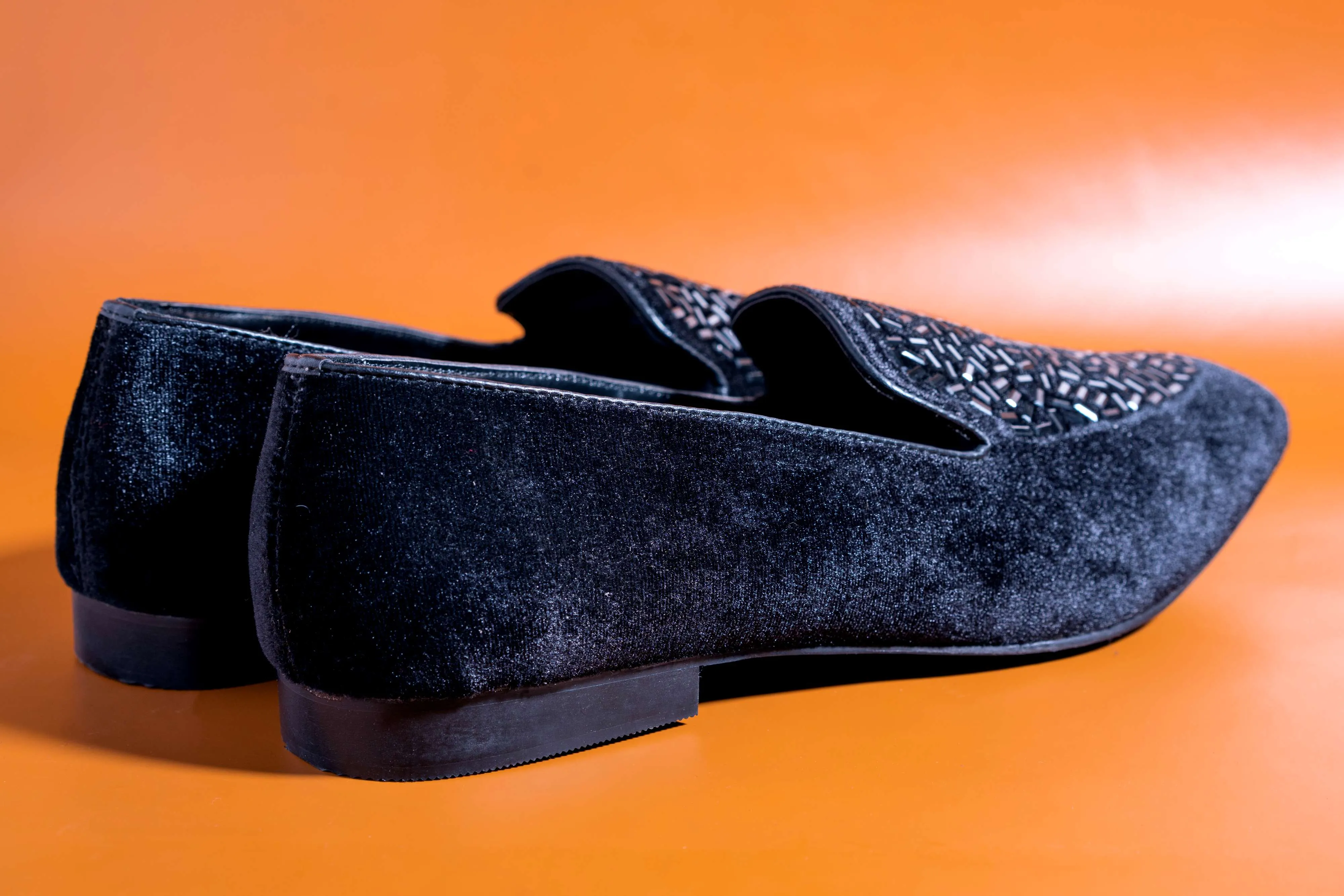 Fashion Wedding Rivet Leather Black Moccasins For Men High Quality Slip On Flats Loafer-JonasParamount