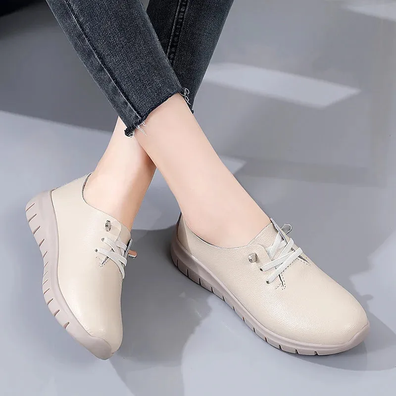 Fashion Women Oxford Shoes Casual Ladies Luxury Designer Flats Leather Sneakers Lightweight Women's Flat Moccasins Zapatos Mujer