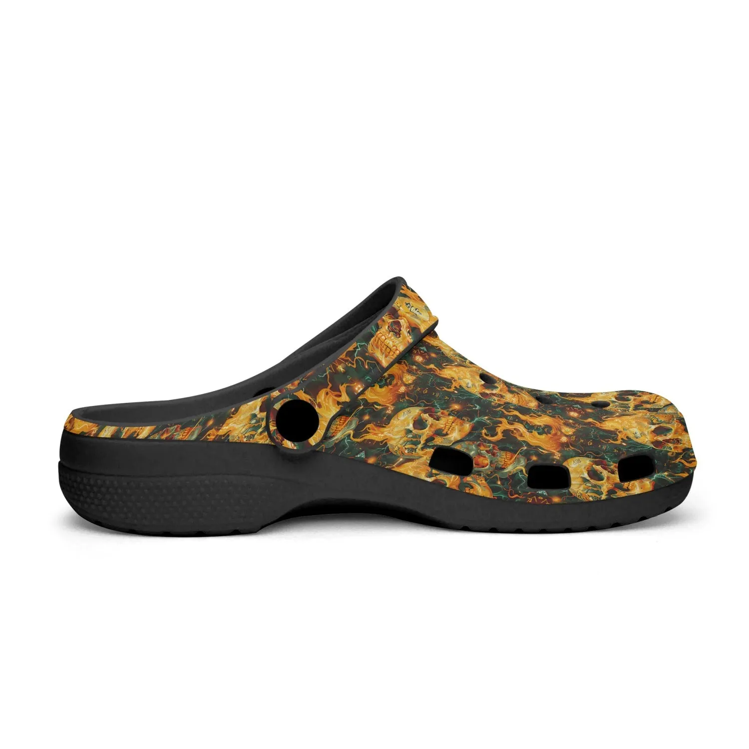 Fiery Skulls Rok-Clogs