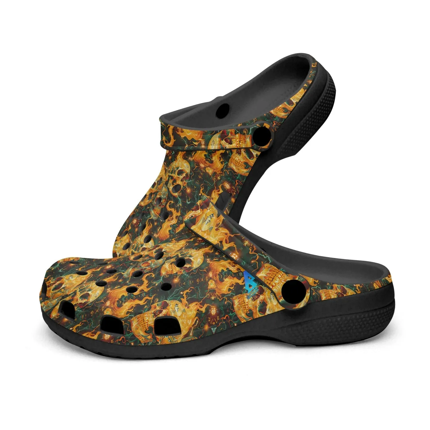 Fiery Skulls Rok-Clogs