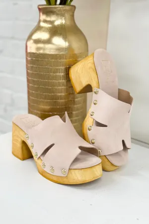 Florence Blush Studded Wedges