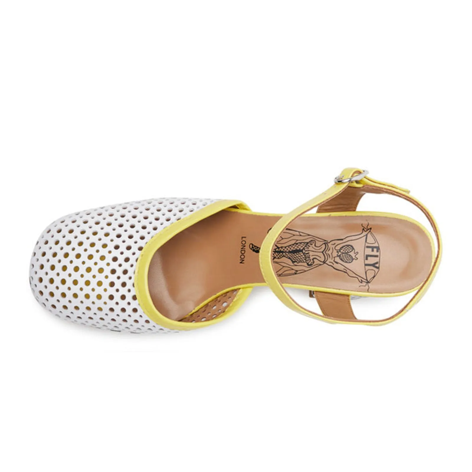 Fly London ELZA241FLY Kaiser Leather Women's Heels Sandals