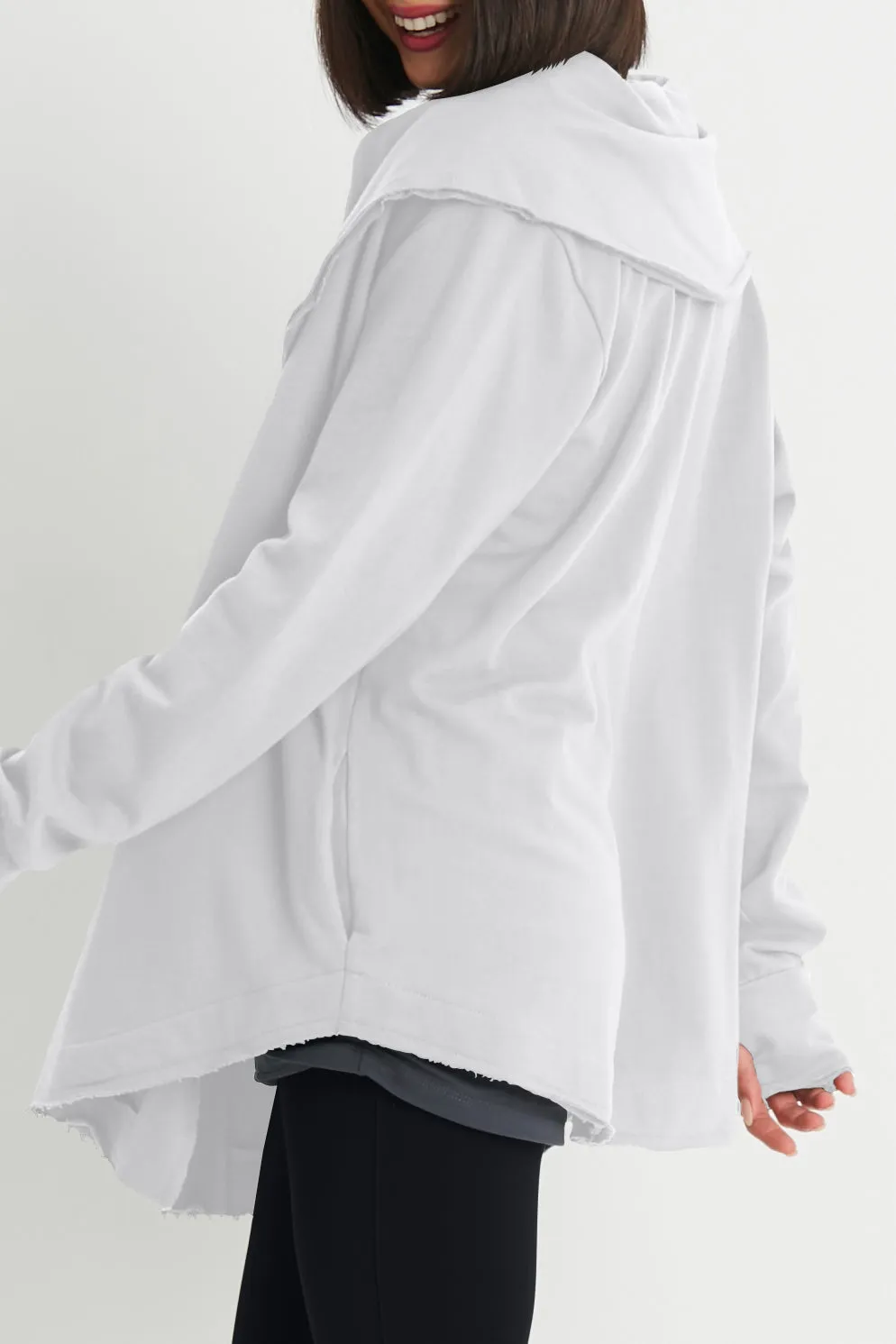 French Terry Scarf Collar Jacket