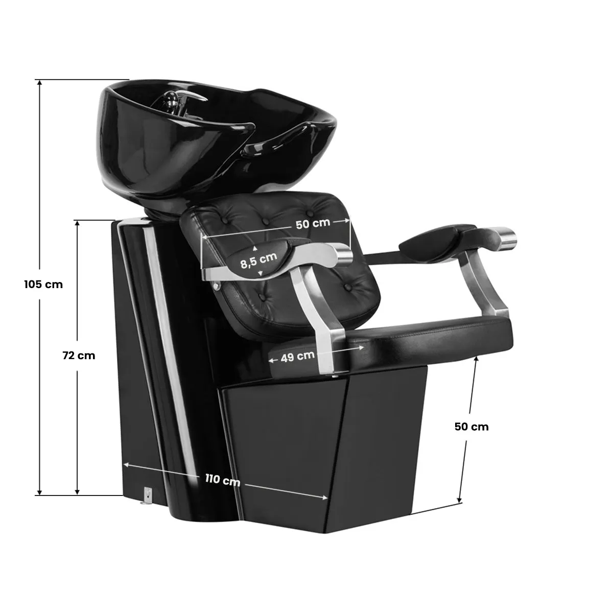 Gabbiano Hair Wash Unit Lyon Black