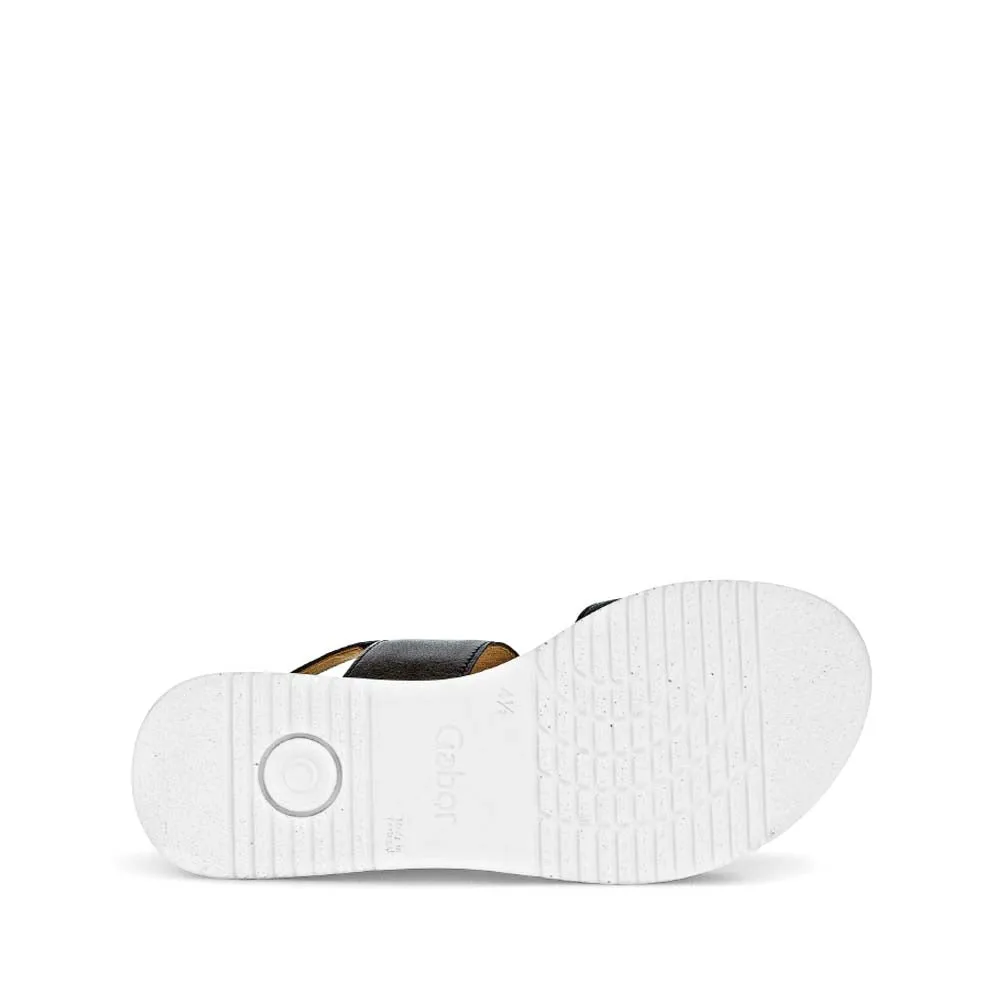Gabor Low Wedge Buckle Sandal Black