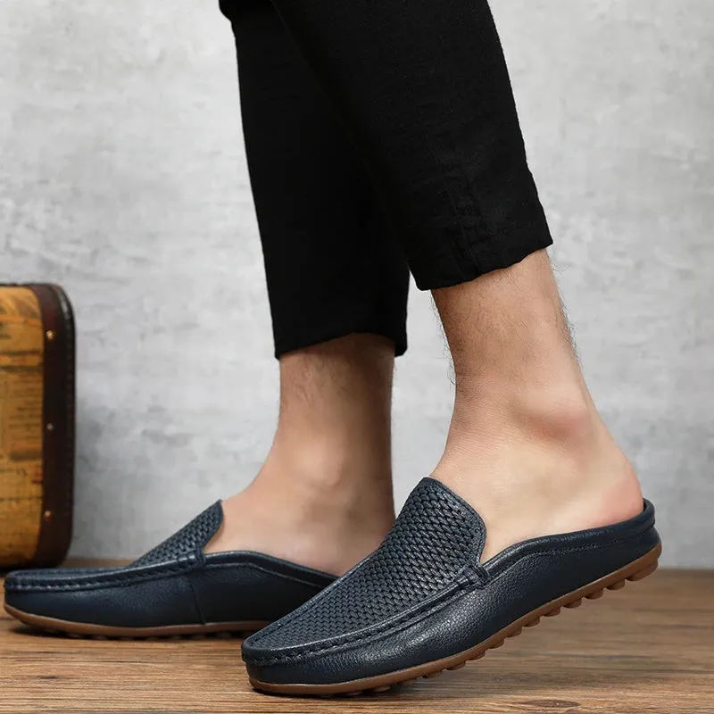 Genuine Leather Driving Flat Non-slip Loafers