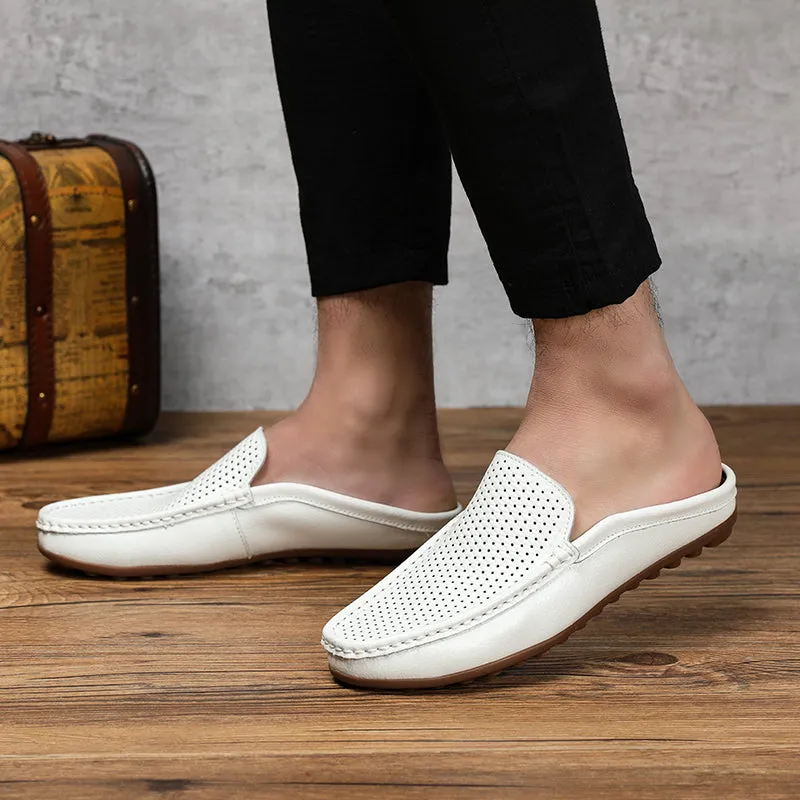 Genuine Leather Driving Flat Non-slip Loafers
