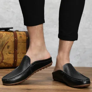 Genuine Leather Driving Flat Non-slip Loafers
