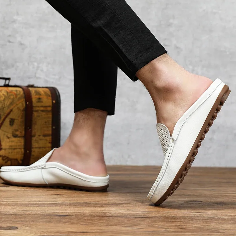 Genuine Leather Driving Flat Non-slip Loafers