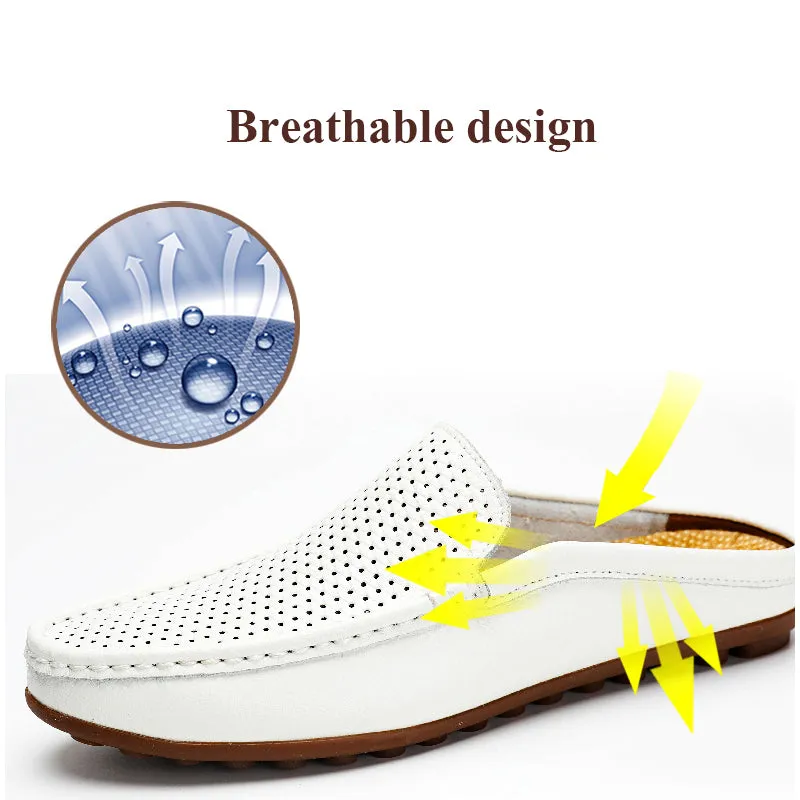 Genuine Leather Driving Flat Non-slip Loafers
