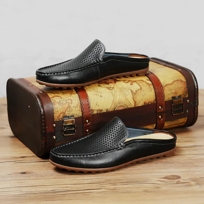 Genuine Leather Driving Flat Non-slip Loafers