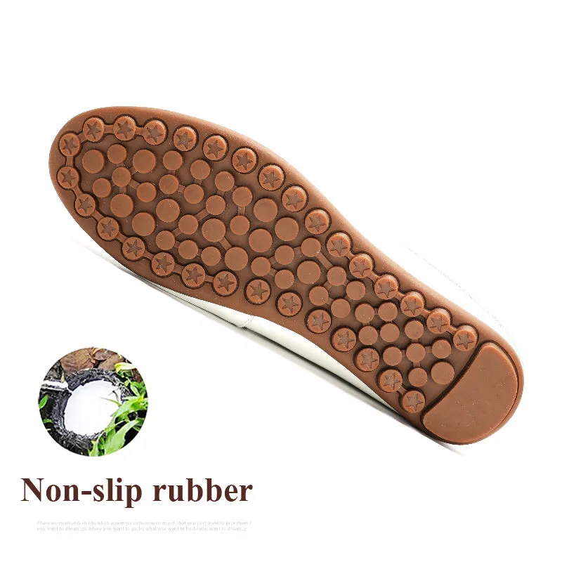 Genuine Leather Driving Flat Non-slip Loafers