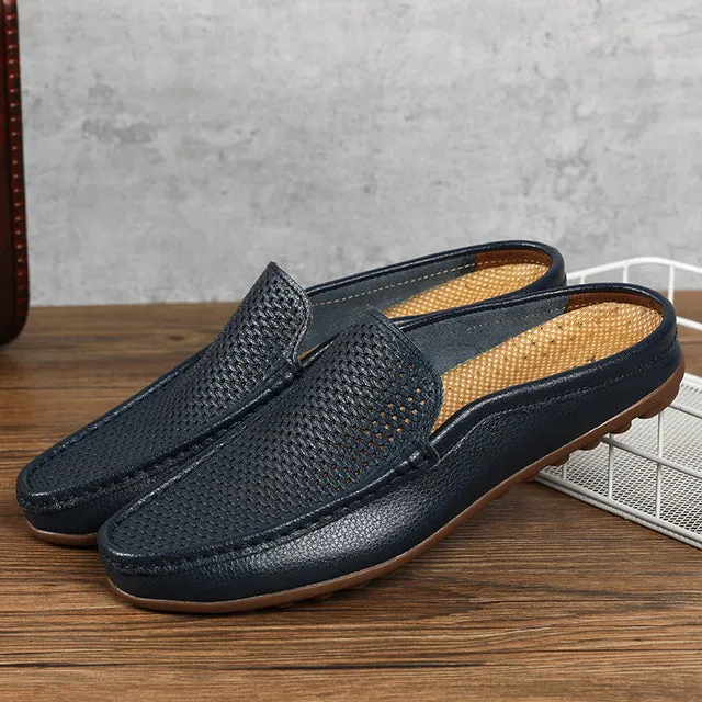 Genuine Leather Driving Flat Non-slip Loafers
