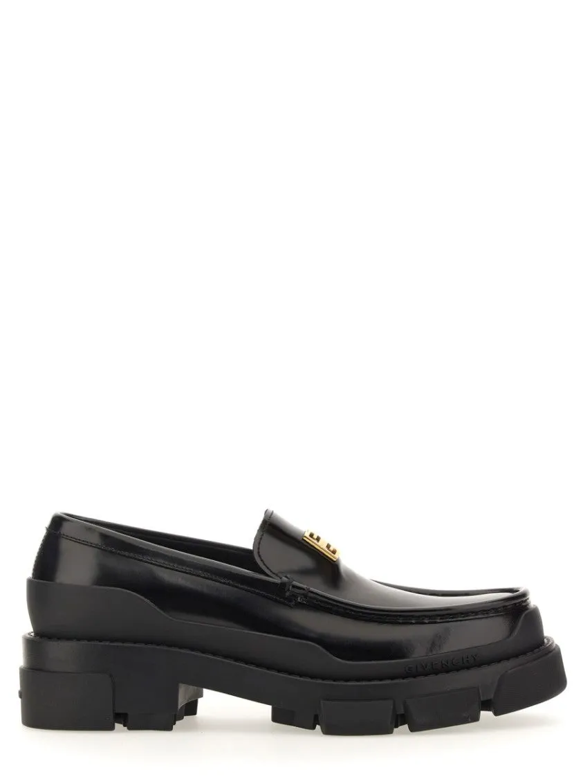 Glossy Leather Moccasins