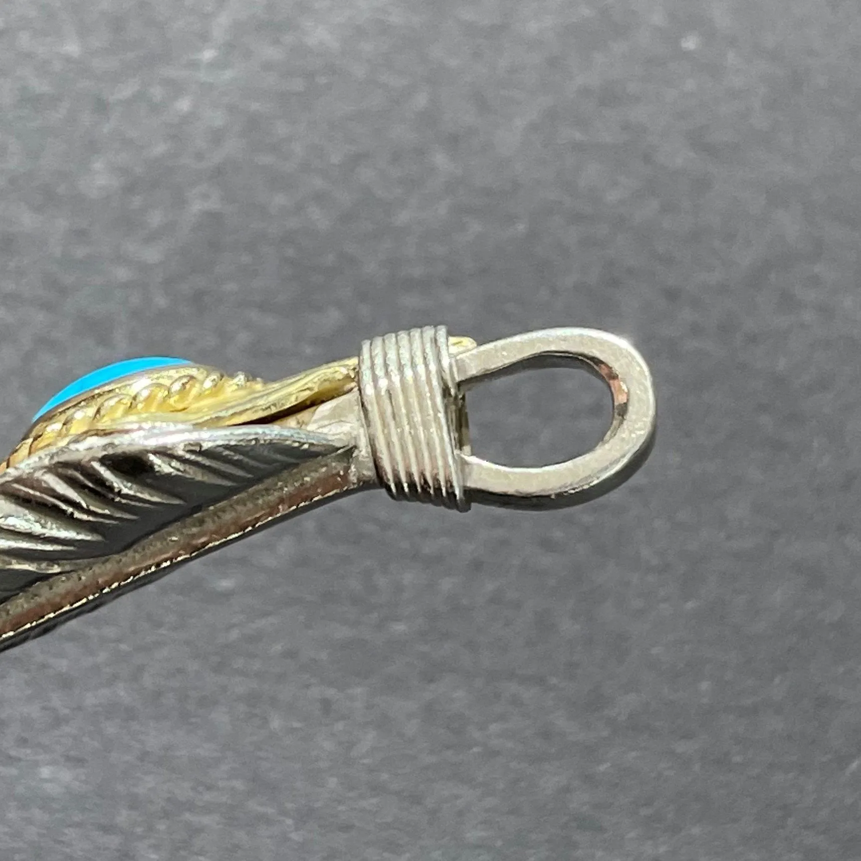 Goros Xl Goro'S Turquoise Feather Gold Rope - Facing Left