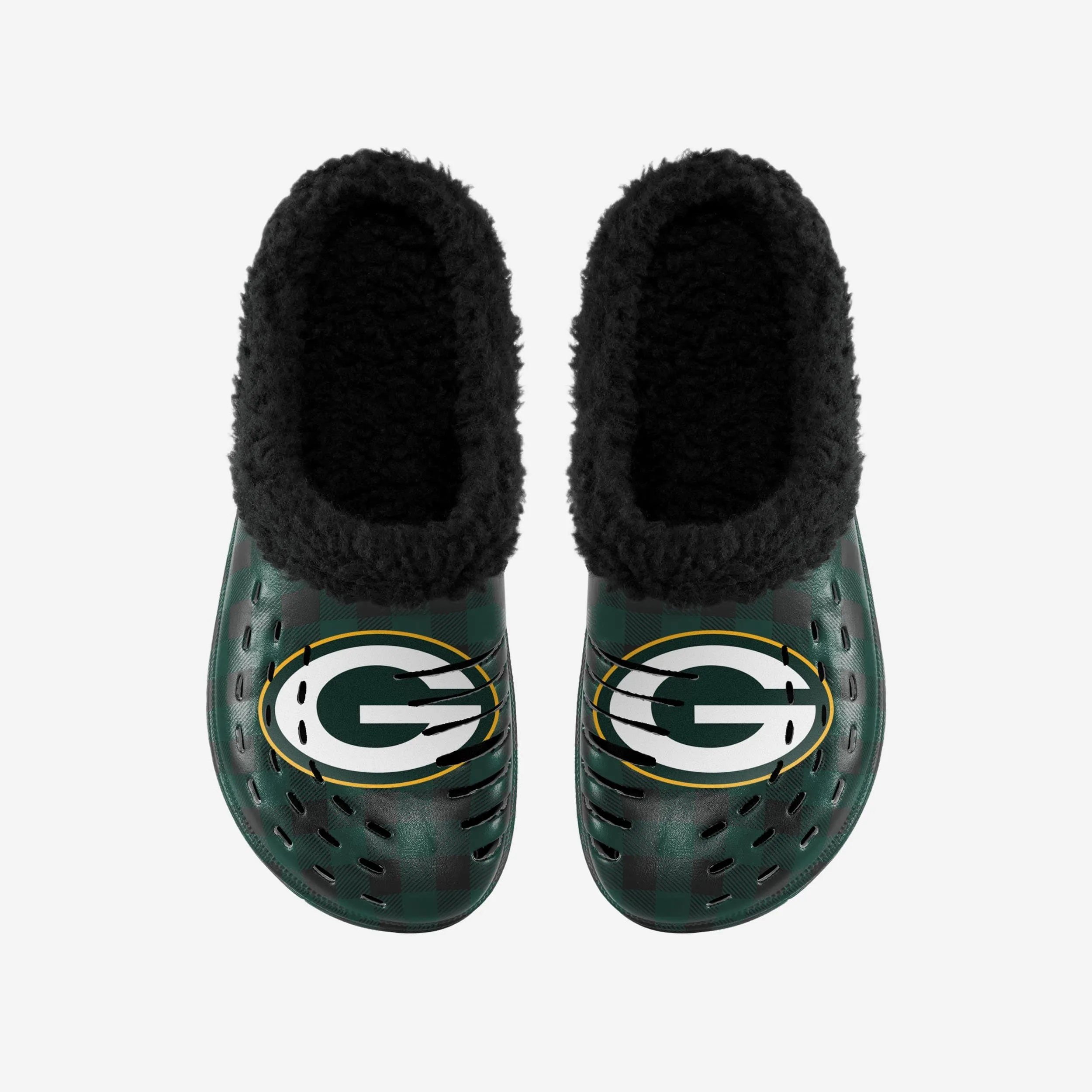 Green Bay Packers Sherpa Lined Buffalo Check Clog