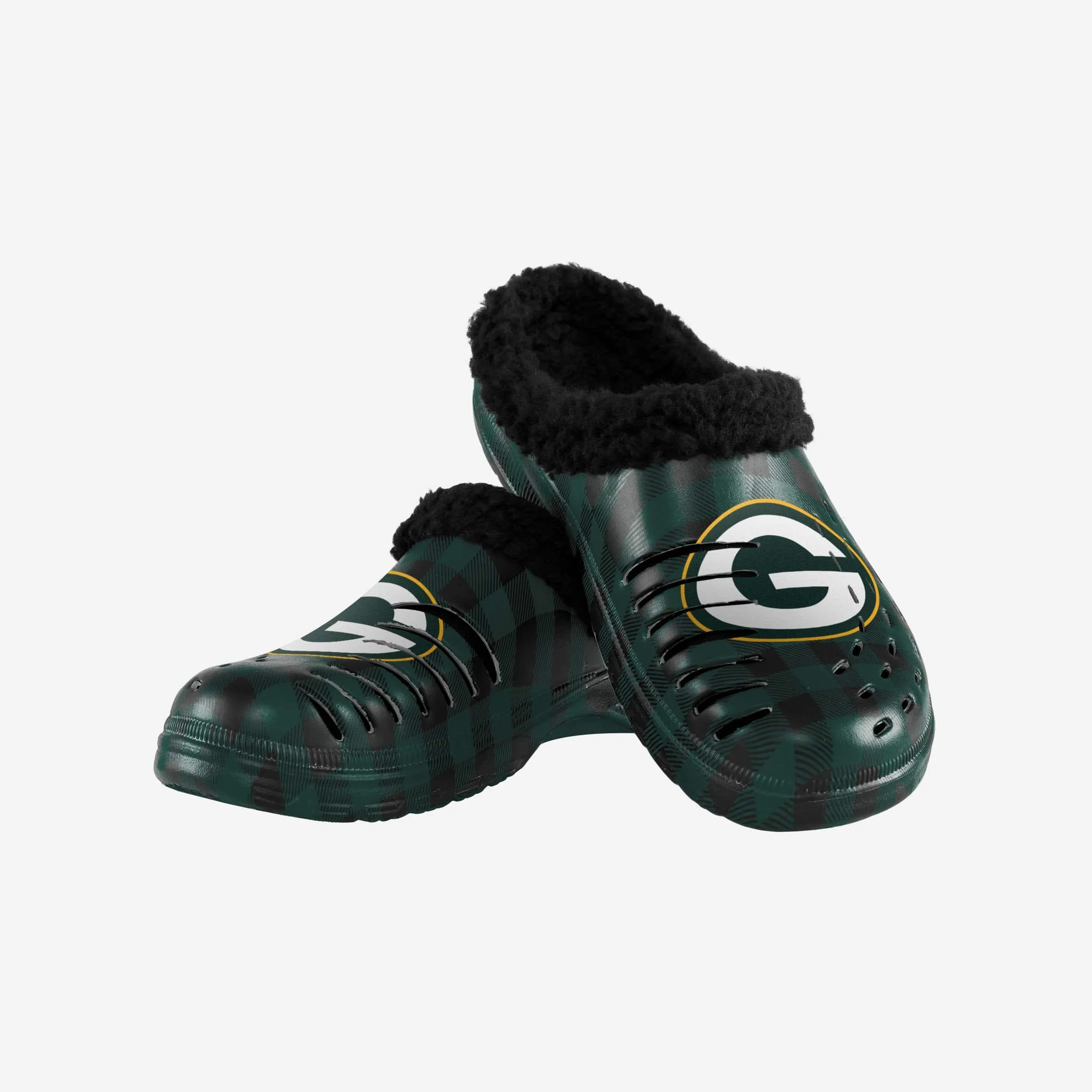 Green Bay Packers Sherpa Lined Buffalo Check Clog