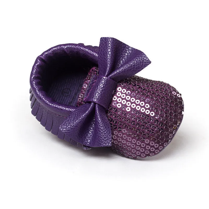 Handmade Soft Bottom Fashion Tassels Baby Moccasin born Babies Shoes 19-colors PU leather Prewalkers Boots