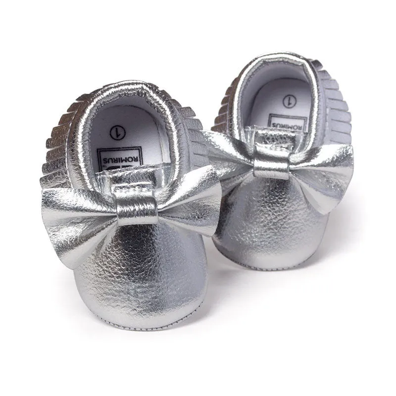 Handmade Soft Bottom Fashion Tassels Baby Moccasin born Babies Shoes 19-colors PU leather Prewalkers Boots
