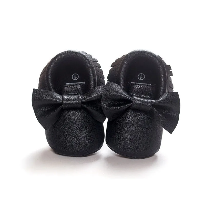 Handmade Soft Bottom Fashion Tassels Baby Moccasin born Babies Shoes 19-colors PU leather Prewalkers Boots