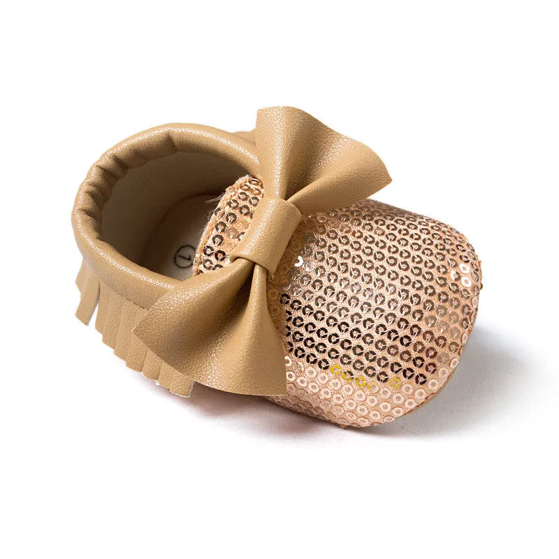 Handmade Soft Bottom Fashion Tassels Baby Moccasin born Babies Shoes 19-colors PU leather Prewalkers Boots