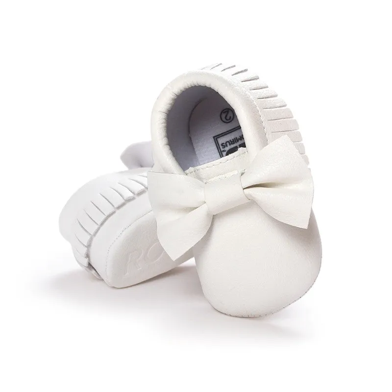 Handmade Soft Bottom Fashion Tassels Baby Moccasin born Babies Shoes 19-colors PU leather Prewalkers Boots