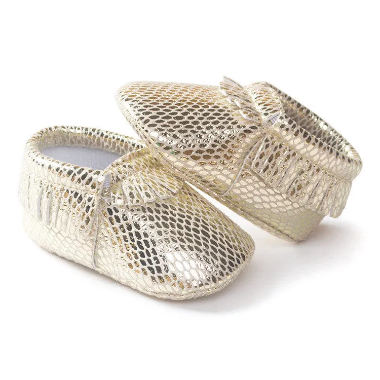Handmade Soft Bottom Fashion Tassels Baby Moccasin born Babies Shoes 19-colors PU leather Prewalkers Boots