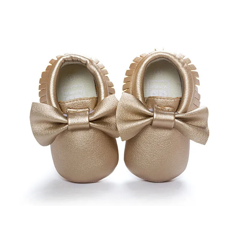 Handmade Soft Bottom Fashion Tassels Baby Moccasin born Babies Shoes 19-colors PU leather Prewalkers Boots