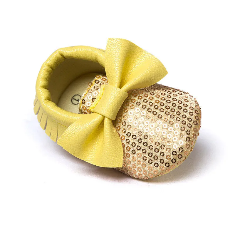Handmade Soft Bottom Fashion Tassels Baby Moccasin born Babies Shoes 19-colors PU leather Prewalkers Boots