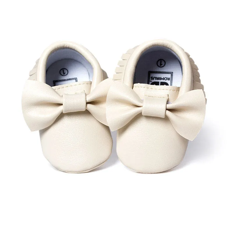 Handmade Soft Bottom Fashion Tassels Baby Moccasin born Babies Shoes 19-colors PU leather Prewalkers Boots