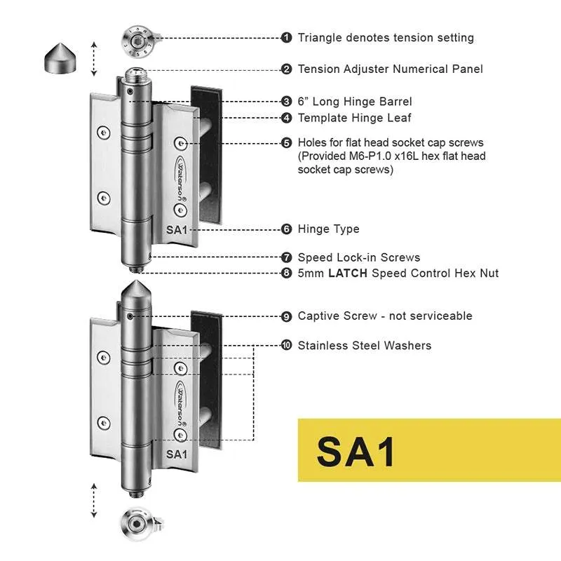 Heavy Duty Stainless Steel Marine Hinges | 6ft | K51P-316-B2 | 2 Pack