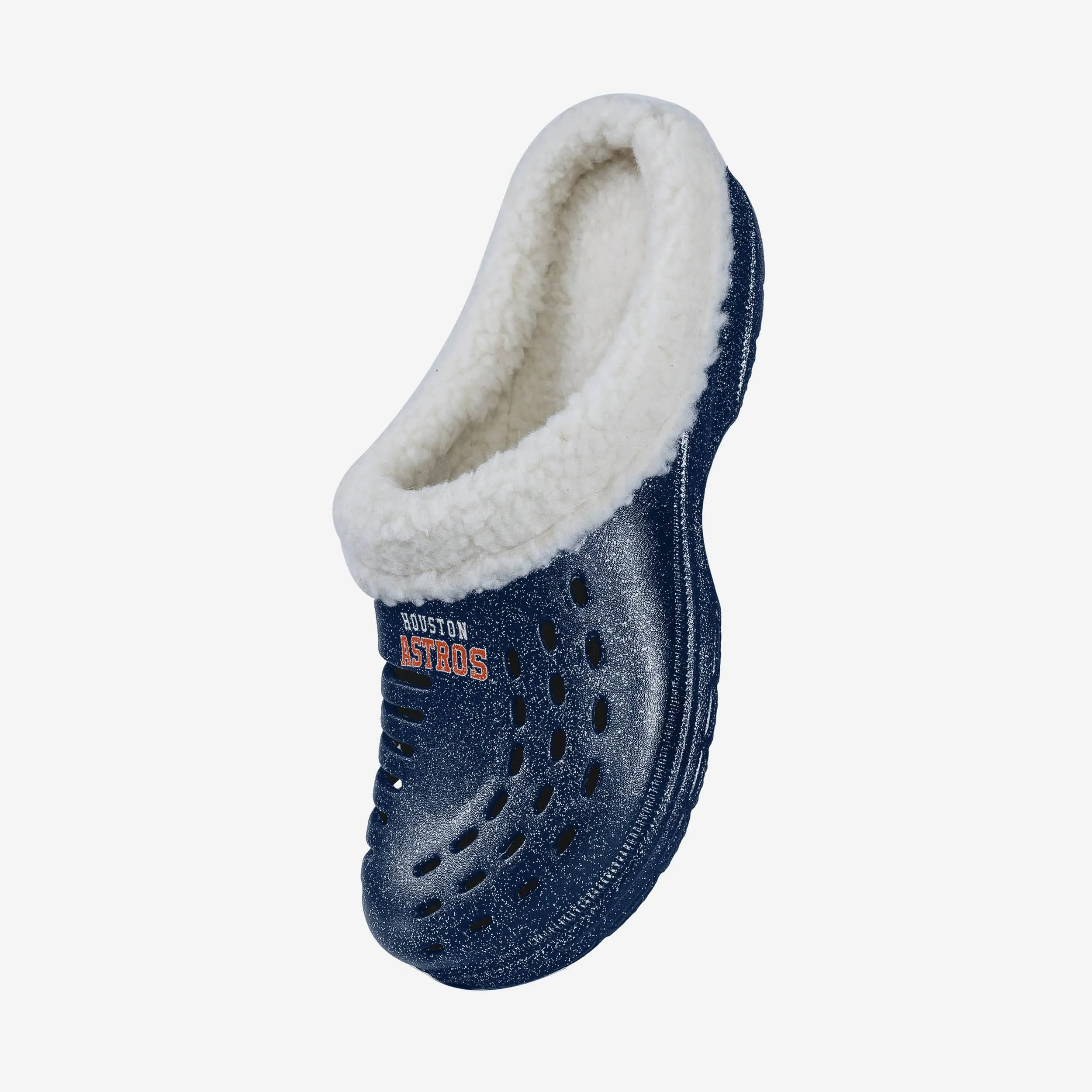 Houston Astros Womens Sherpa Lined Glitter Clog