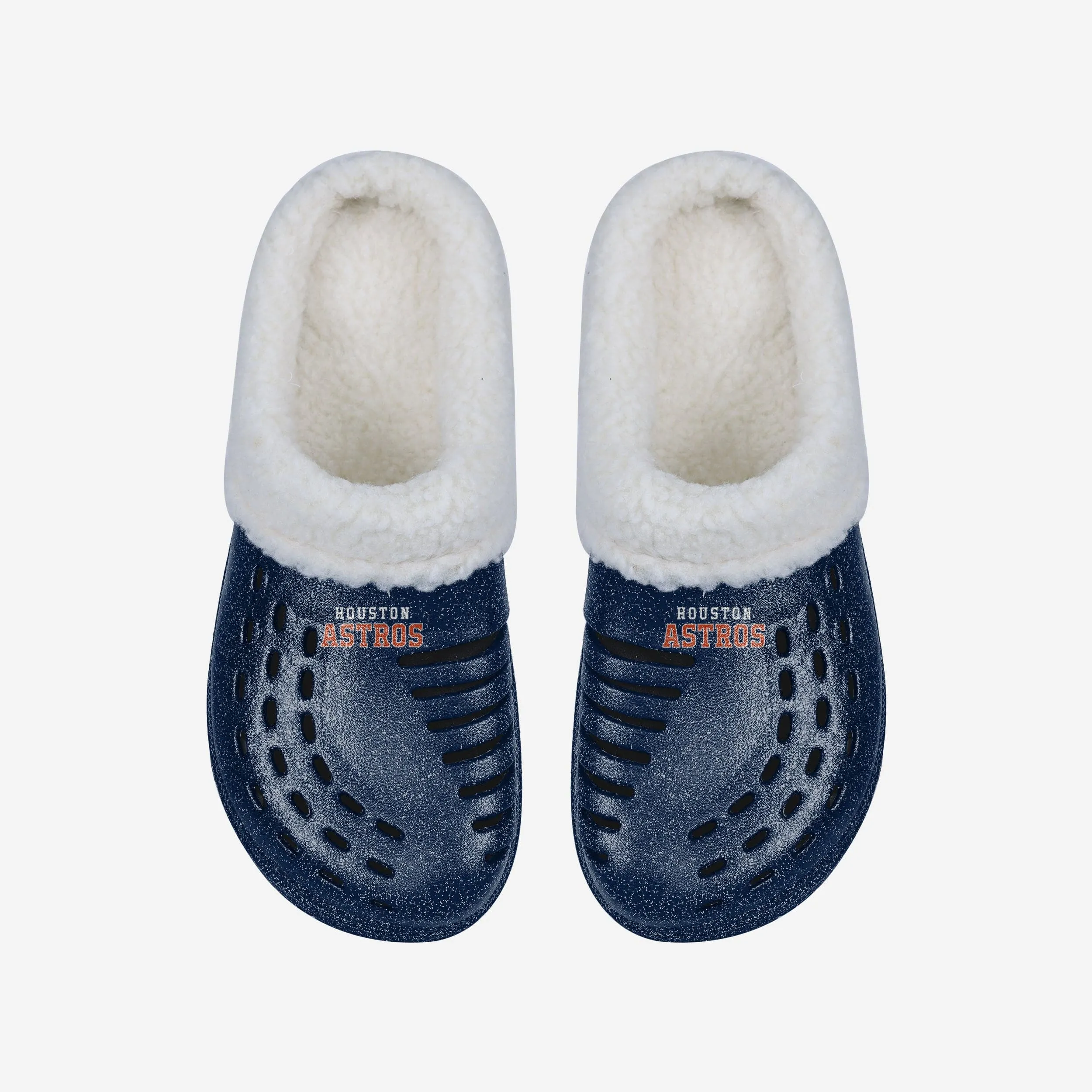 Houston Astros Womens Sherpa Lined Glitter Clog