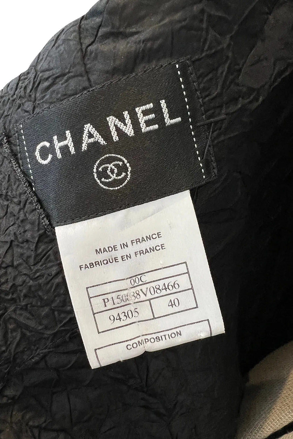 Incredible Cruise 2000 Chanel by Karl Lagerfeld Crinkle Textured Silk Dress w Sequin Detailing