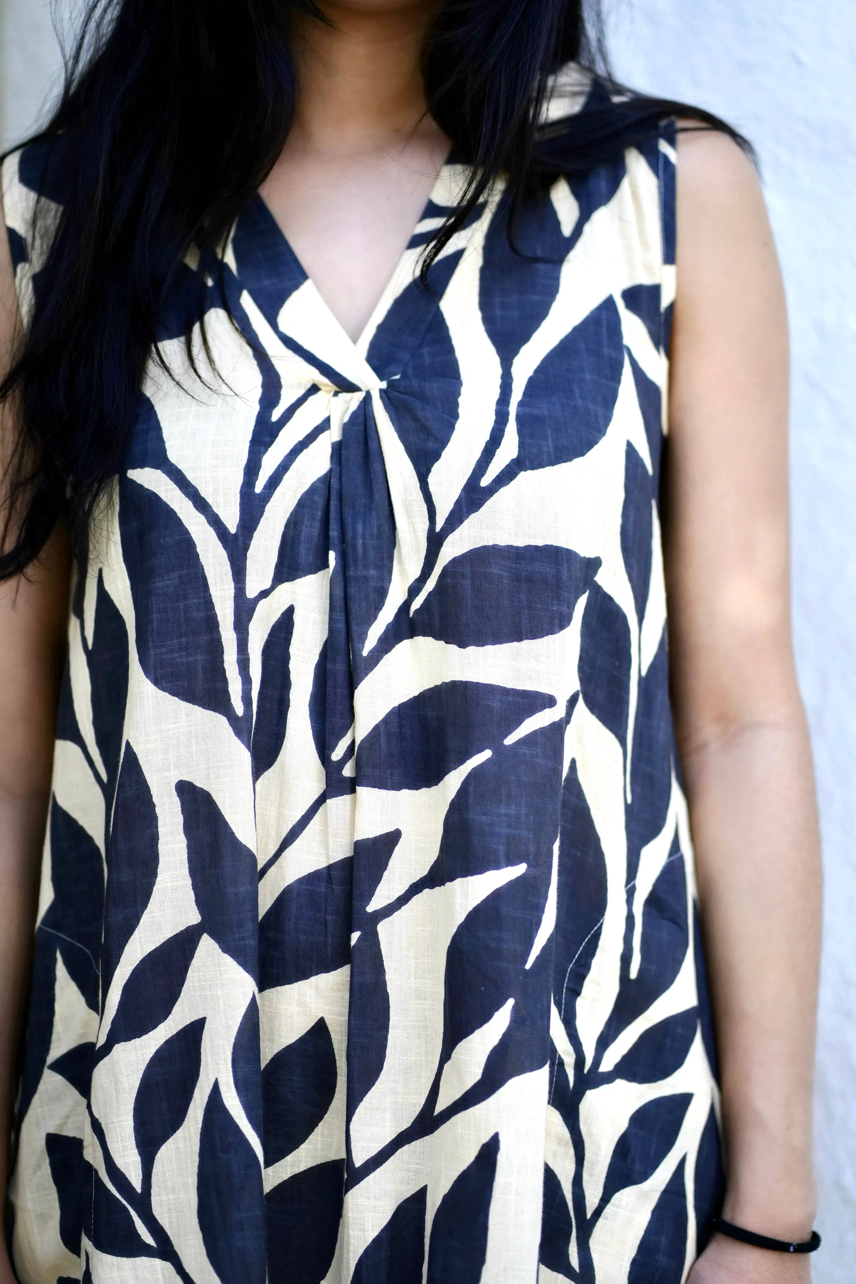 Ingrid Cotton Dress Black White