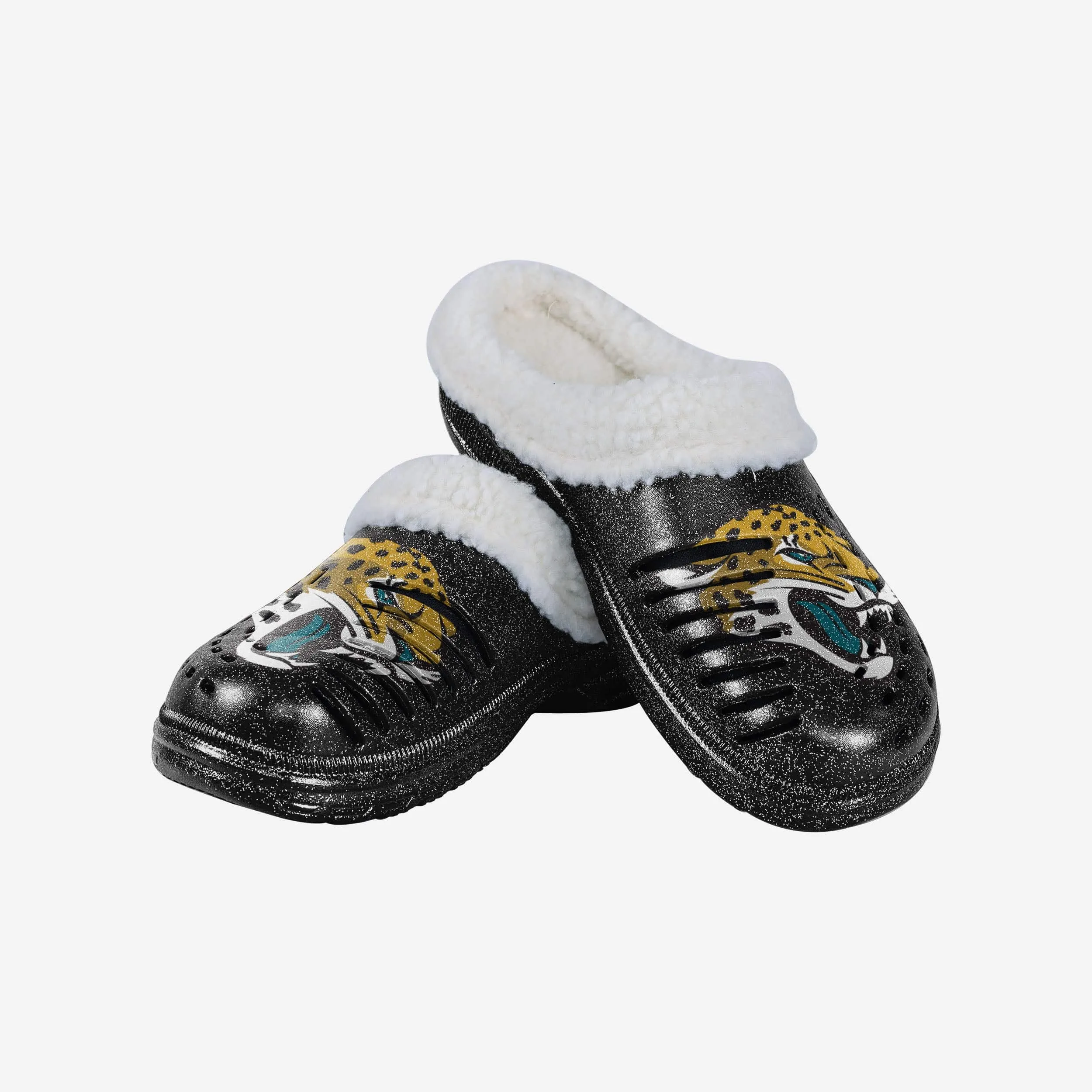 Jacksonville Jaguars Womens Sherpa Lined Glitter Clog