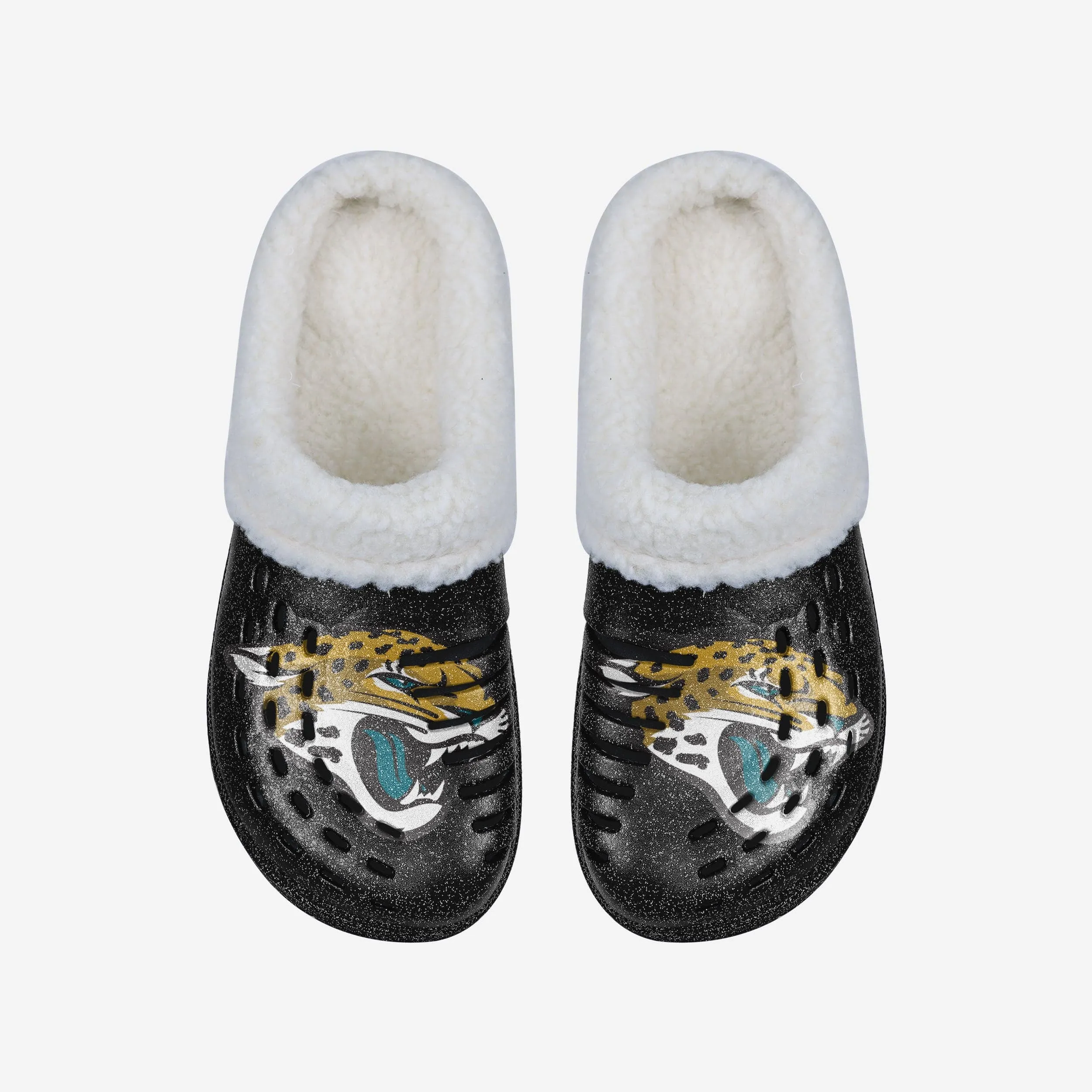 Jacksonville Jaguars Womens Sherpa Lined Glitter Clog