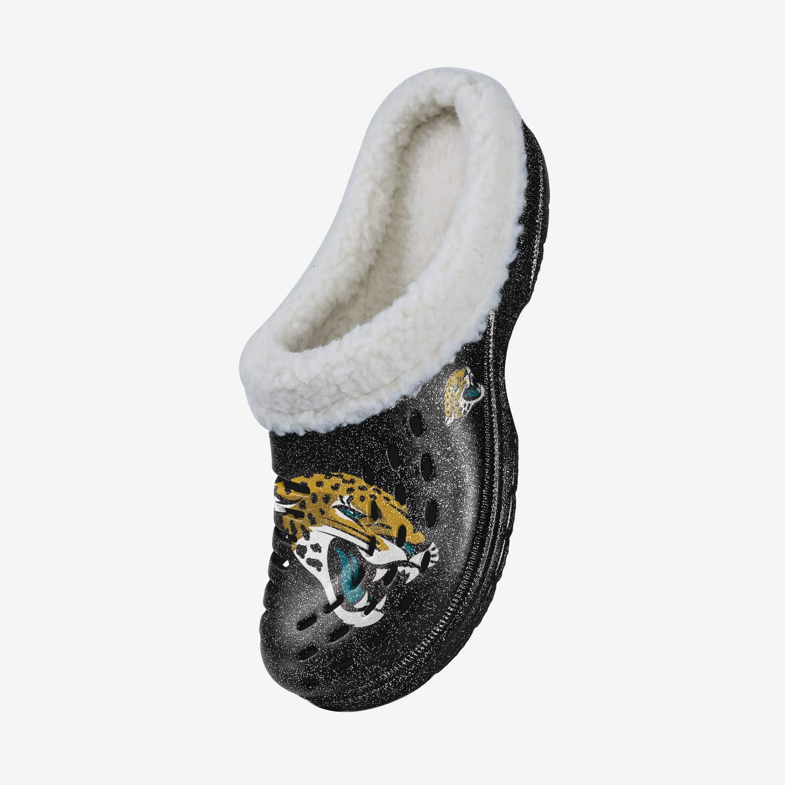 Jacksonville Jaguars Womens Sherpa Lined Glitter Clog