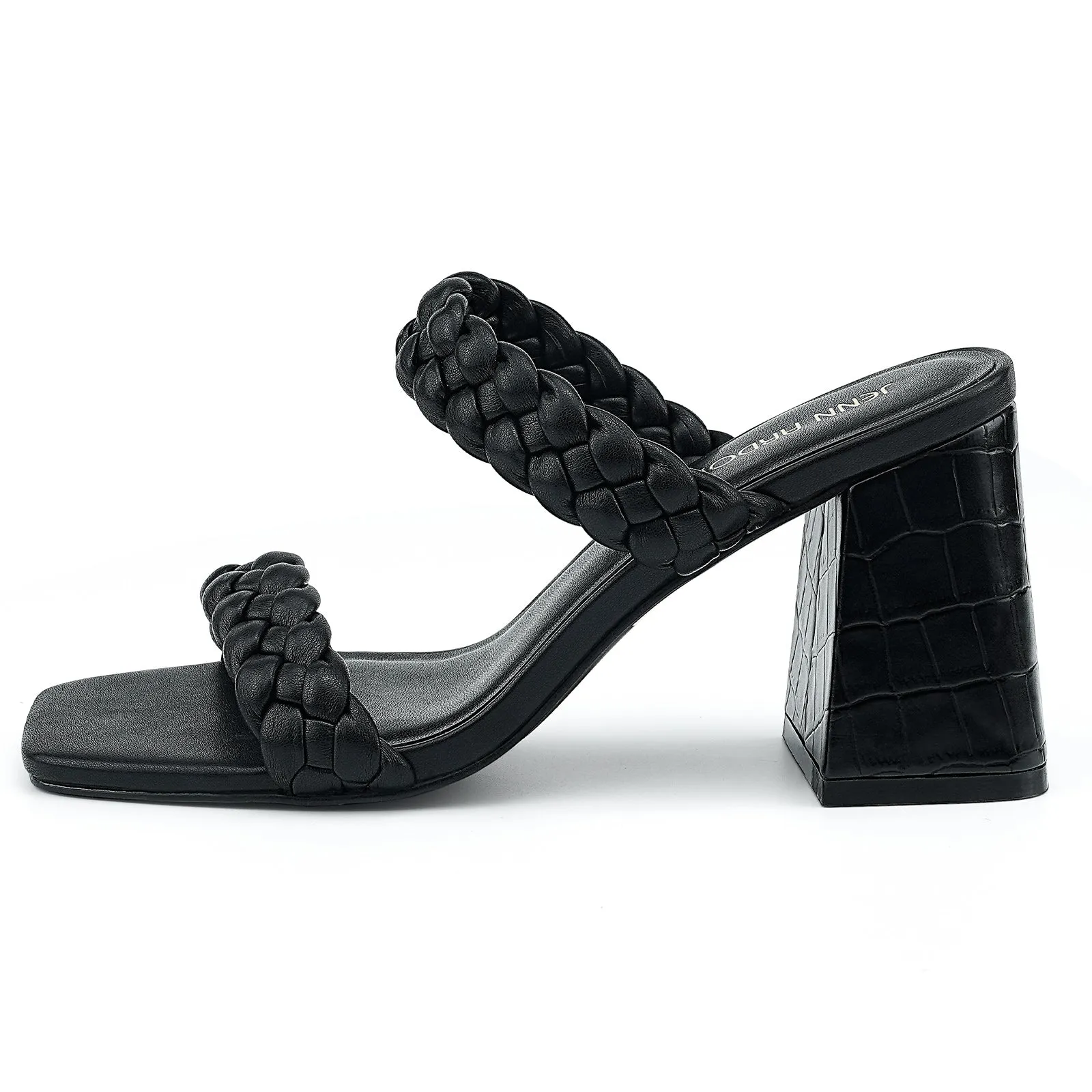 JENN ARDOR Women's Heeled Sandals Chunky Heel Square Toe