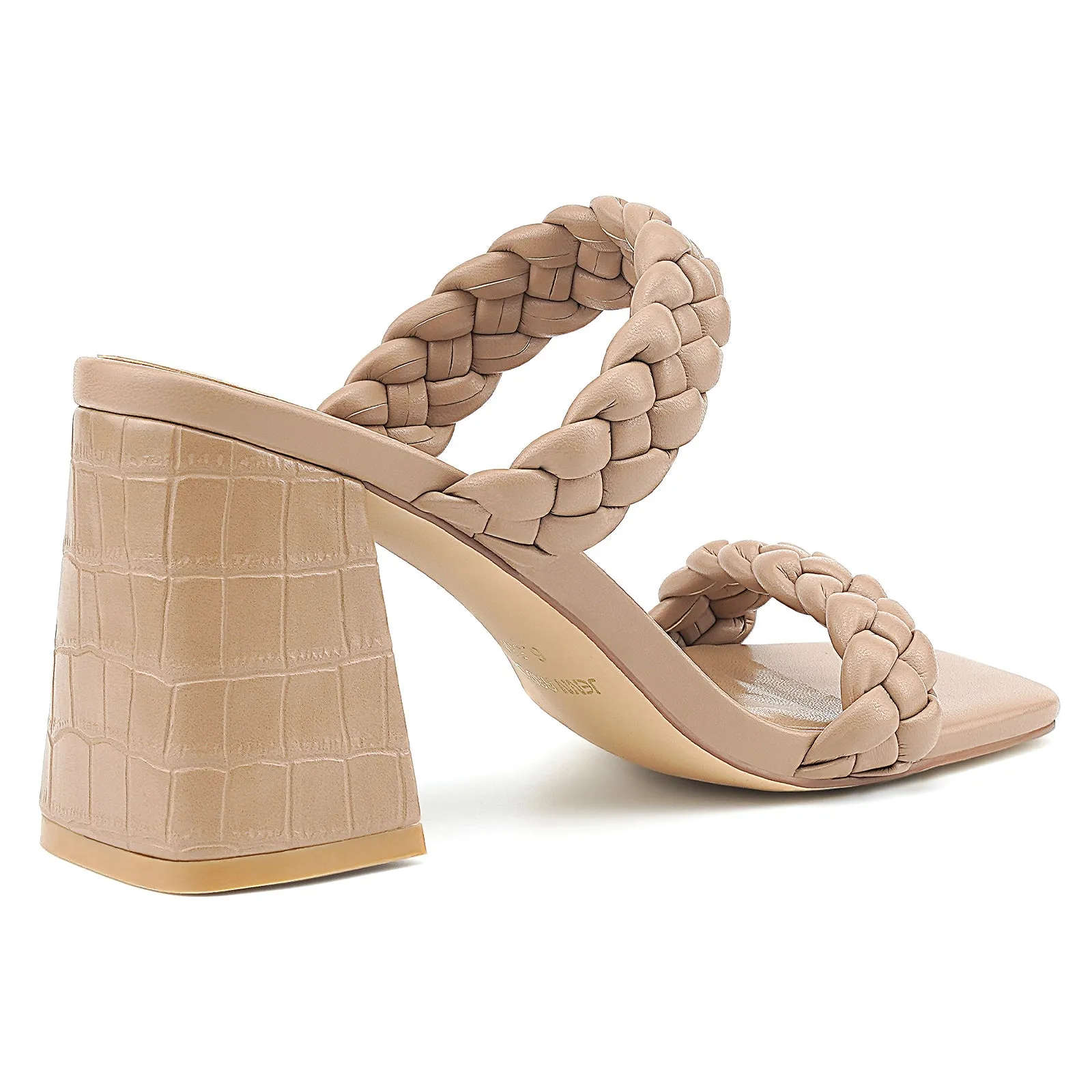 JENN ARDOR Women's Heeled Sandals Chunky Heel Square Toe
