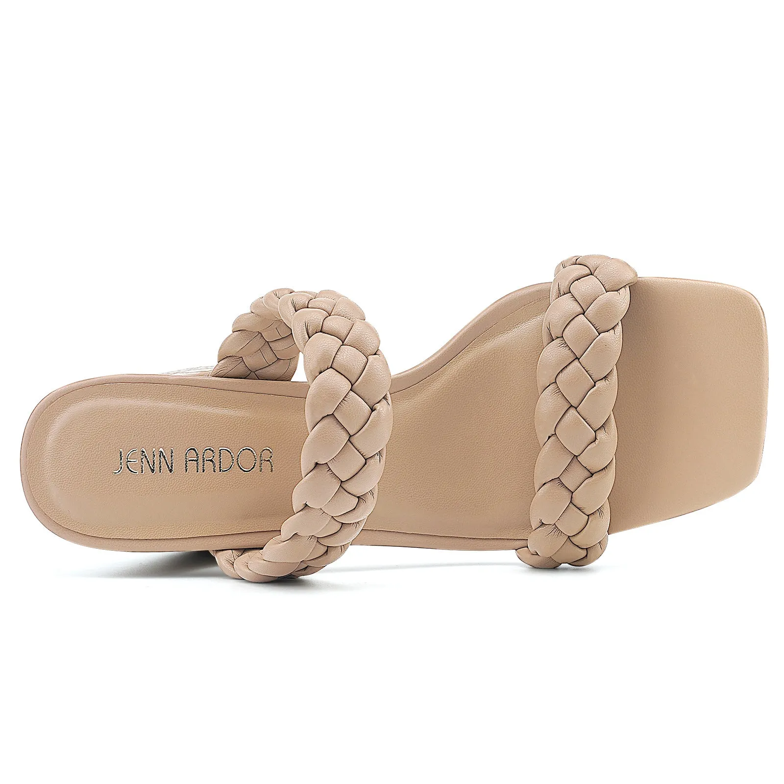 JENN ARDOR Women's Heeled Sandals Chunky Heel Square Toe