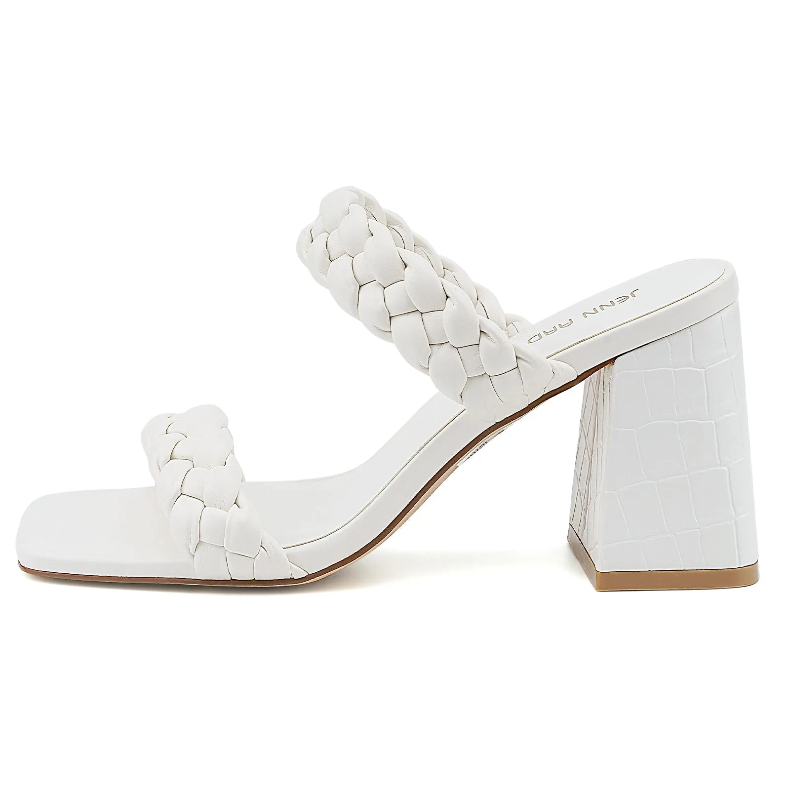 JENN ARDOR Women's Heeled Sandals Chunky Heel Square Toe
